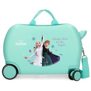 Joumma Bags Sitzkoffer Ziehkoffer Kinderkoffer Kinder Hartschalen Koffer Disney Frozen Anna Elsa Türkis