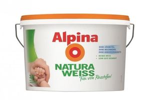 Alpina Innenfarbe Wandfarbe NaturaWeiss matt 2,5 L Weiß frei von Reizstoffen