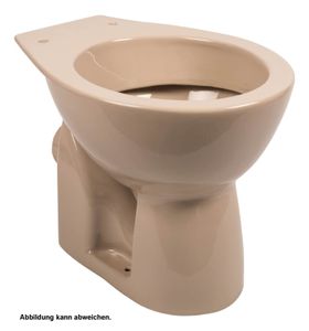 'aquaSu® Stand-WC | Tiefspüler | Toilette mit Wand-Abfluss | Abgang waagerecht | Robuste Sanitärkeramik | Bodenstehendes WC mit Spülrand | Standard-Form Toilette in beige | 56172 3