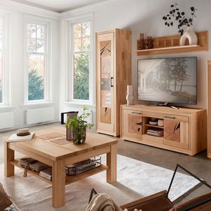 Wohnmöbel Set 4-teilig, Kernbuche massiv geölt, montiert, WINNIPEG-69 mit Couchtisch Wohnmöbel Set 4-teilig, Kernbuche massiv geölt, montiert, WINNIPEG-69 mit Couchtisch