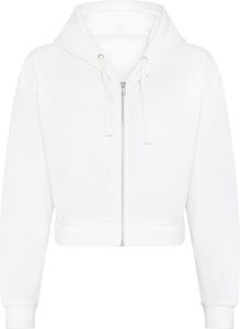 Just Hoods JH065 | Damen Jacke, WomenŽs Fashion Cropped Zoodie - Farbe: Arctic White - Größe: XXS