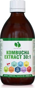 For long life KOMBUCHA EXTRAKT 30:1, detoksykacja, wspomaganie wątroby, kwasy organiczne, witaminy, minerały, 300 ml na 9 litrów