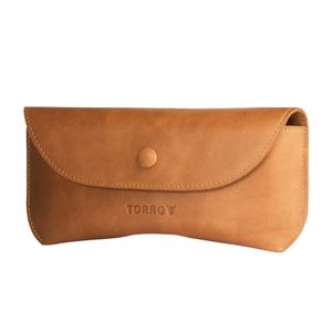 TORRO Leder-Sonnenbrillen-Etui / Brillenetui - Hellbraun