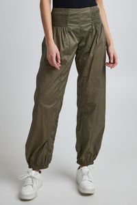 Pulz Jeans PZJILL Damen Hose Stoffhose lange Haremshose Pumphose Pluderhose mit elastischem Bund 100% Baumwolle Regular Fit