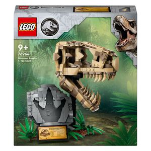 LEGO Jurassic World Dinosaurier-Fossilien: T.-rex-Kopf, Dinosaurier-Spielzeug zum Bauen, Dino-Deko fürs Kinderzimmer, T-Rex-Schädel-Skelett mit Fußabdruck, Geschenk für Jungs und Mädchen 76964