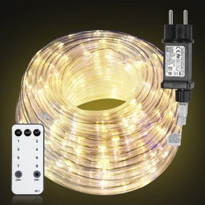 Jopassy LED Lichterschlauch Außen/Innen HochzeitNachbildung Lichterkette Lichtschlauch Lampe Warmweiß 20m