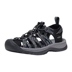 Keen Whisper Damen Sandalen Schwarz/Grau, Keen_Farbe:black/steel grey, Keen_Schuhgröße_Damen:39.5 (US 9)