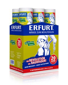 20 Jahre ERFURT Vlies-Rauhfasertapete CLASSICO 6 Aktionsrollen 20 m x 0,53 m Vliestapete Tapete Rauhfaser 20 Jahre ERFURT Vlies-Rauhfasertapete CLASSICO 6 Aktionsrollen 20 m x 0,53 m Vliestapete Tapete Rauhfaser