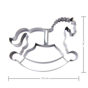 Lebkuchen Ausstechformen - schaukelnd Pferd Ausstecher Smolík Material:: Metal, Farbe:: Silber, Geschirrspülmaschine:: Nein