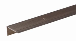 Alberts Treppenkanten-Schutzprofil | Aluminium, bronzefarbig eloxiert | 2000 x 45 x 23 mm