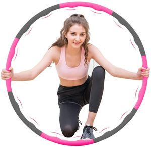 Aoweika Hula Exercise Hoop Reifen Erwachsene Übung Fitness Reifen Hoop mit Seil 