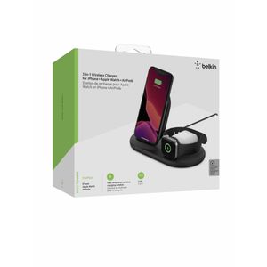 Belkin 3-in-1 wirel. Ladestation für Apple Watch/iPhone, schwarz