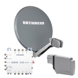 Kathrein CAS 90 gr Sat-Antenne multifeedfähig graphit (grau) - 8 Teilnehmer