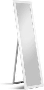 Standspiegel Emelia 40 x 160 cm Holzrahmen Garderobenspiegel Moderner Standspiegel Mirror (weiß)