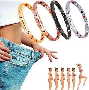 4er Set Magnet Armband Herren Männer Magnetfeld Gesundheit Gewicht Abnehmen Energie Lässig