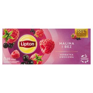 Lipton Raspberry & Elderberry Herbata owocowa 32 G (20 torebek)