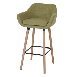 Barová židle Malmö T381, barová židle  textil, světle zelená barva