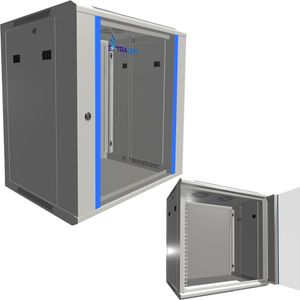 Extralink, Netzwerkschrank, Serverschrank, Wandgehäuse, 19", 12 HE, 12U, 600X450, Grau