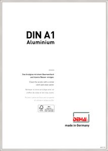 DEHA Aluminium Bilderrahmen Boston, 59,4x84,1 cm (A1), Silber