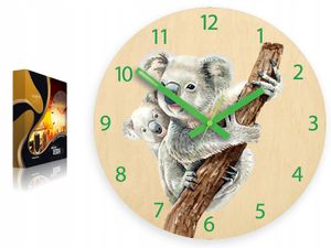 ModernClock, Wanduhr, Wanduhr für Kinder, Koala, stille Wanduhr, 30 cm