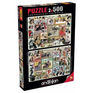ANATOLIAN Puzzle Katzen und Hunde 2x500 Teile