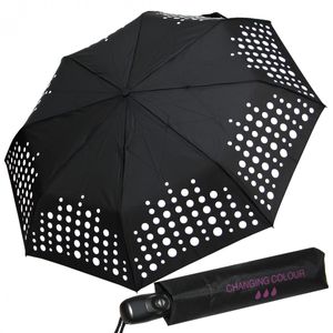 Taschenschirm Regenschirm Auf-Zu-Automatik Damen Farbwechsel-Effekt