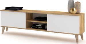 TV-Lowboard TV-Schrank RTV King Modern Fernsehschrank Skandi Buche Craft/Weiß Mat