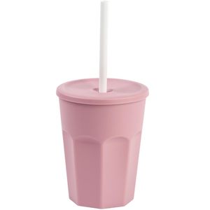Kunststoffbecher mit Deckel Rosa Trinkbecher Party-Becher Plastik Trink-Gläser Mehrweg 0,25l