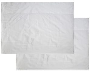 2er Pg. Kopfkissenbezug 50x70 cm kochfest, Hotelverschluß, weiß, Linon, 95 Grad Wäsche, Kissenhülle, 100% Baumwolle