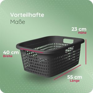Novaliv Wäschekorb-Set 2x 25L + 2x 40L, Wäschebox Set Wäscheeimer Wäschebehälter für Bad Wäsche Schmutzwäsche, Wäschekörbe Wäschewanne Laundry Basket Wäschetonne Korb Sammler Box Wanne