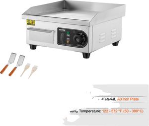 Elektrická stolová doska, výkon 2000 W, rovná varná plocha, 14 palcov