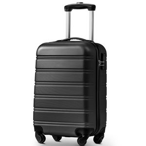 Fortuna Lai pevný skořepinový kufr na kolečkách cestovní kufr ardschale palubní kufr příruční zavazadlo s TSA zámkem a 4 kolečky (černý, příruční kufr)