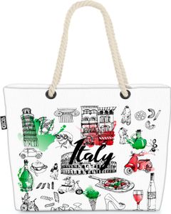 VOID Italy Italien Kolosseum Pisa Strandtasche Shopper 58x38x16cm 23L XXL Einkaufstasche Tasche Reisetasche Beach Bag