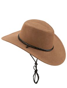 Cowboy Hut aus WildKunstleder für Erwachsene braun