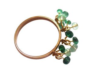 Gemshine - Damen - Ring - Vergoldet - Smaragd - Grün