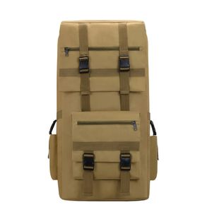 120L taktický batoh, odolný nylon, vrátane obalu proti dažďu, farba khaki