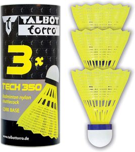 Talbot-Torro Badminton-Ball TECH 350 Korb: yellow, Speed blue/medium