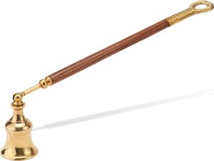 26,5cm Kerzenlöscher aus Messing mit Holzgriff Kerzen Zubehör Dochtlöscher