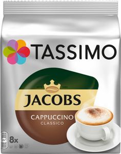 TASSIMO JACOBS CAPPUCCINO CLASSICO Kaffeediscs Arabica- und Robustabohnen 8 Portionen