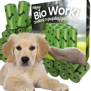 Hikey Biologisch Abbaubare Hundekotbeutel, Kotbeutel für hunde, 300 Stück, sehr robust, extra dick & reißfest, grün