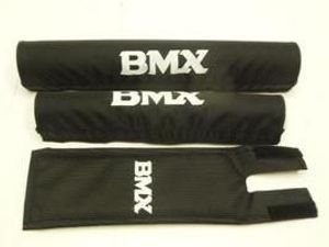 Padset BMX Junior Polyester schwarz 3-teilig