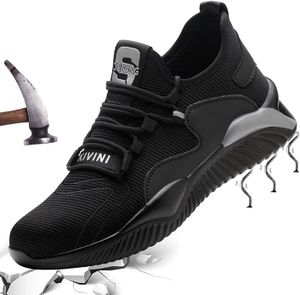 Sicherheitsschuhe Herre Damen Arbeitsschuhe mit Stahlkappe Leicht Safety Shoes Sportlich Schuhe Atmungsaktiv Sneaker Stylisch Trekkingschuhe