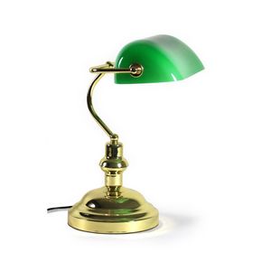 Nostalgische Bankerlampe Schreibtischlampe Bibliothekslampe Tischlampe Grün [lux.pro]