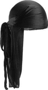 Durag – Samt – Wellen – Kopfschmuck – Haarteil – Universal – Schwarz