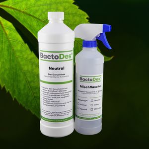 BactoDes ® - Neutral Geruchsentferner, Geruchskiller, Reiniger, Katzenurin, Geruchsneutralisierer - Spray