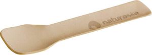 750x Eislöffel Eisspatel Papier Karton  'naturesse' 9,5 cm braun