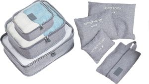 Packtaschen Packbeutel Kleidertaschen, 7 Teilige Koffer Organizer Packing Cubes Packwürfel Aufbewahrungsbeutel mit Schuhbeutel für Urlaub und Reisen Grau Packtaschen Packbeutel Kleidertaschen, 7 Teilige Koffer Organizer Packing Cubes Packwürfel Aufbewahrungsbeutel mit Schuhbeutel für Urlaub und Reisen Grau