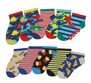 Sommer Jungen Kinder Socken Kurzsocken, 10 Paar,Sneaker,31-34