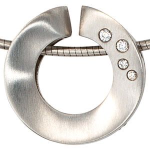 JOBO Anhänger 950 Platin mattiert 4 Diamanten Brillanten 0,06ct. JOBO Anhänger 950 Platin mattiert 4 Diamanten Brillanten 0,06ct.