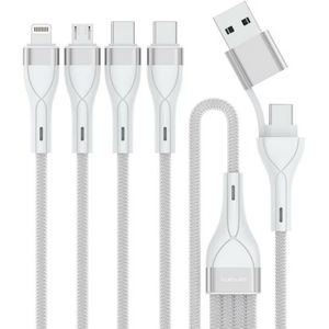 4smarts 541024 USB Kabel 1,2 m USB A/USB C USB C/Micro USB-A/Lightning Weiß (541024)